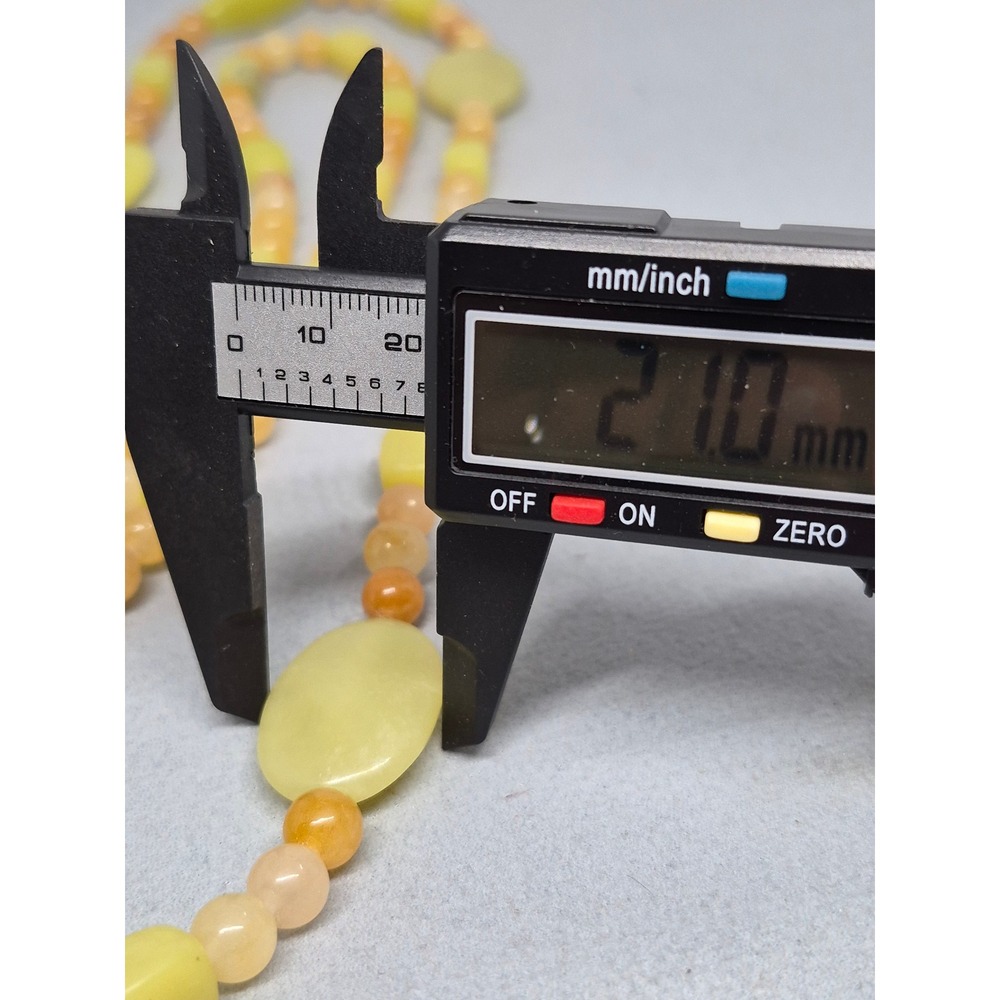 Jay King Necklace Lime Green Serpentine Orange Quartzite Long Beaded Strand - Picture 9 of 16